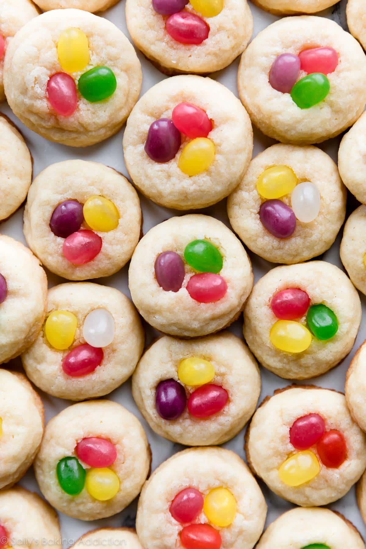 Easter jellybeans in sugar cookies