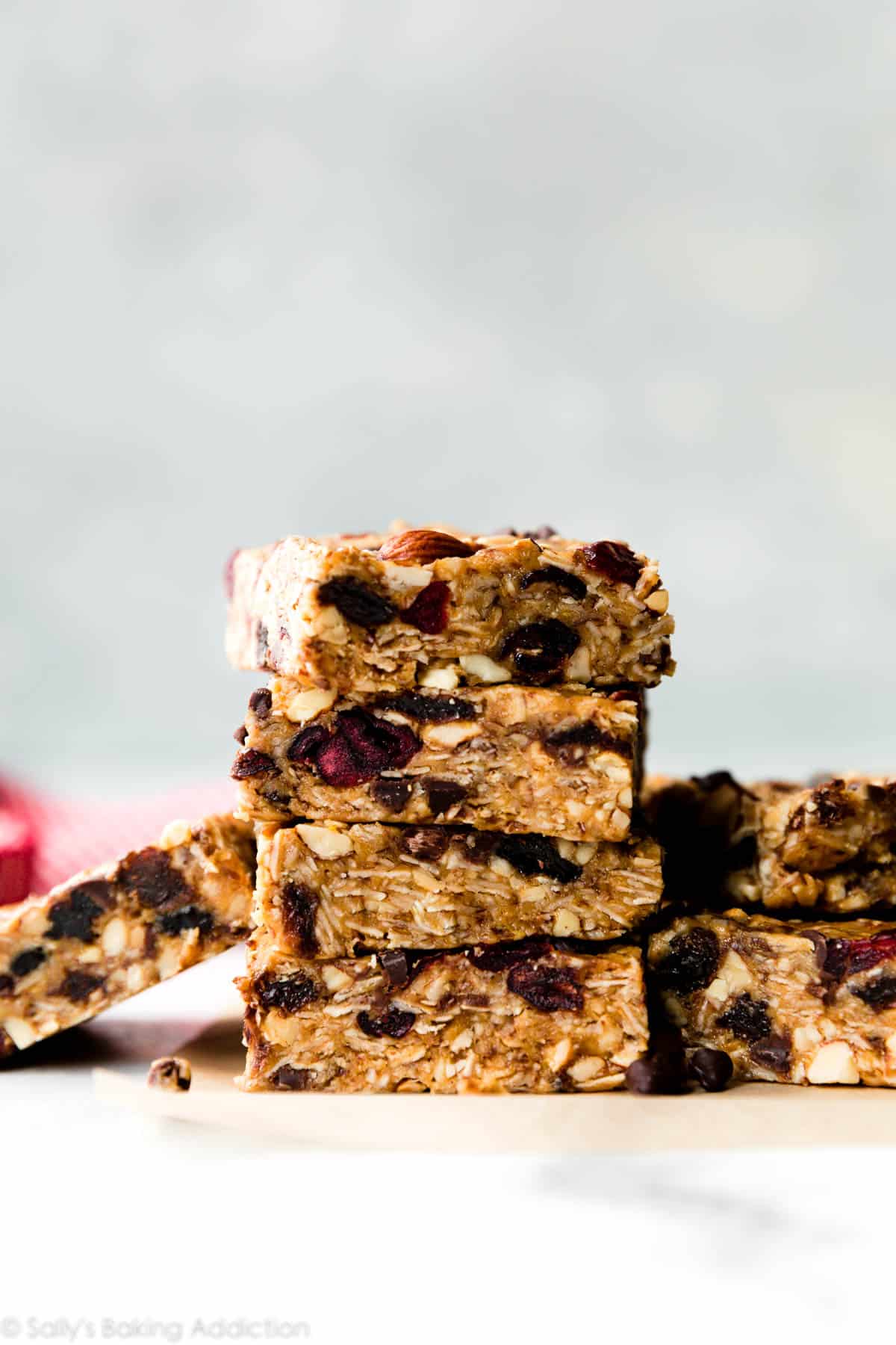 no bake peanut butter trail mix bars