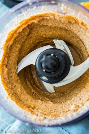 almond butter in a food processor