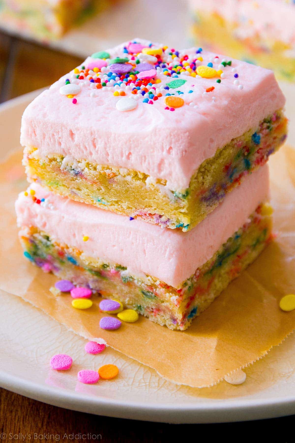 stack of sugar cookie bars