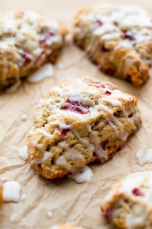 Strawberry lemon poppy seed scones