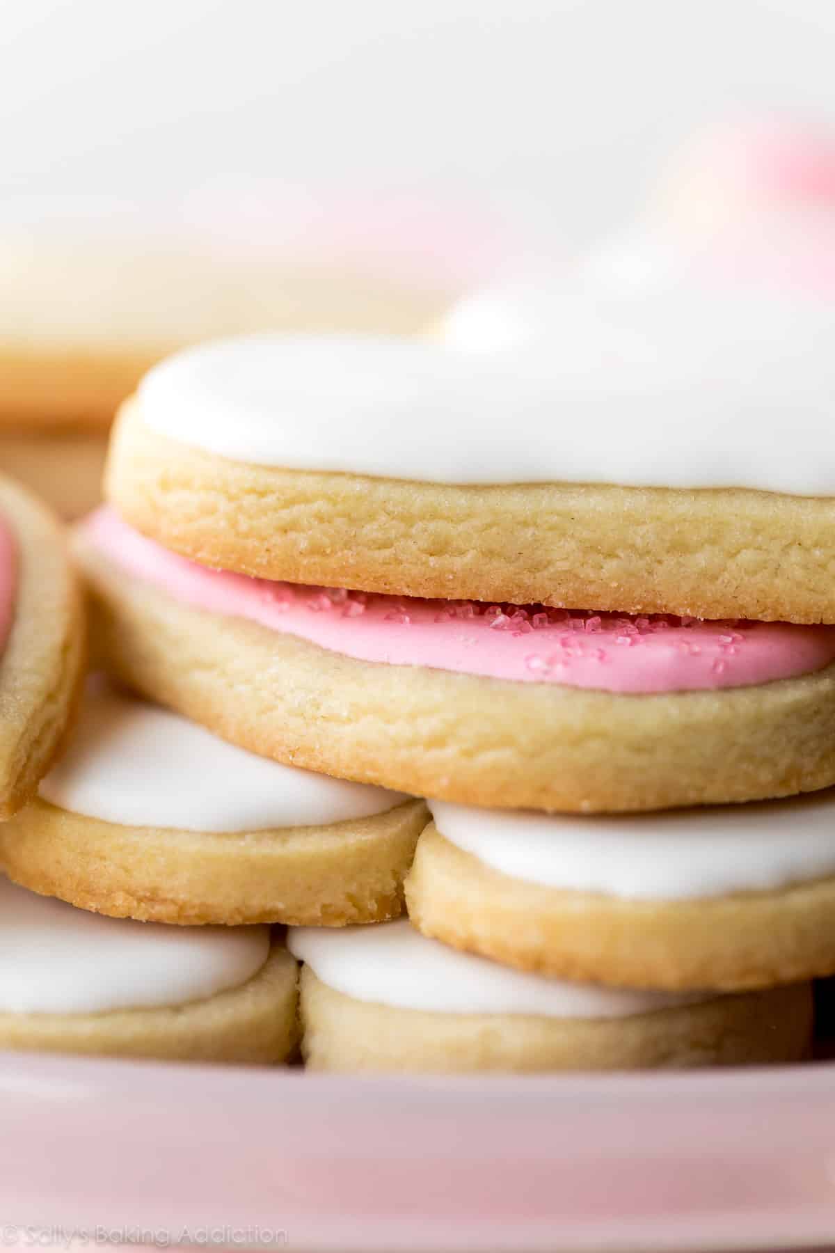 stack of cookie cutter sugar cookies