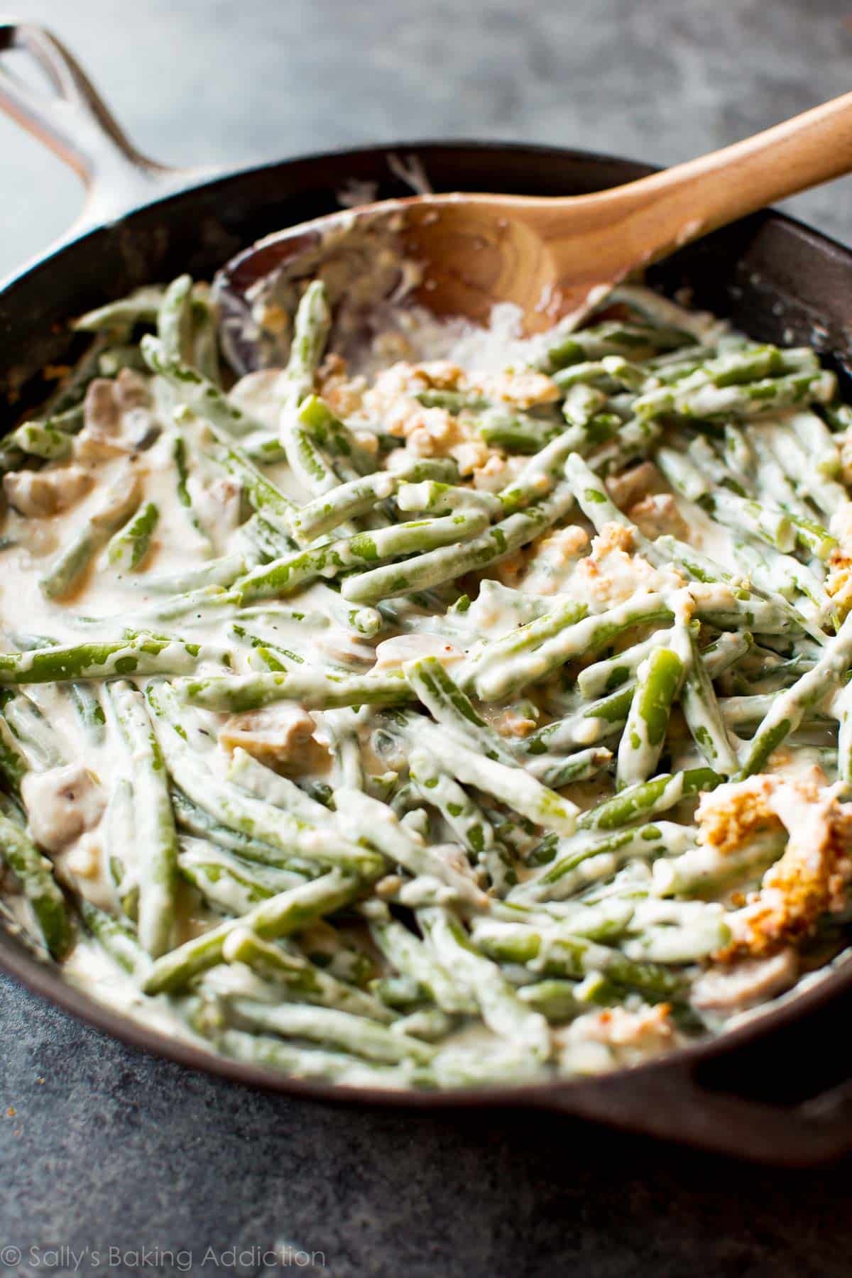 Homemade green bean casserole