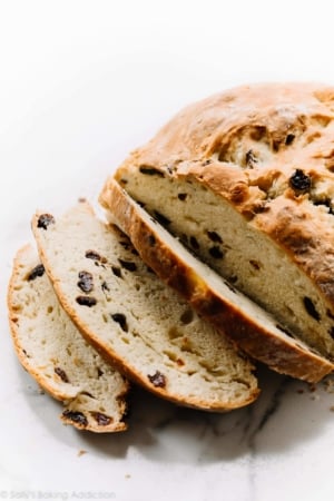 Irish soda bread cut into slices