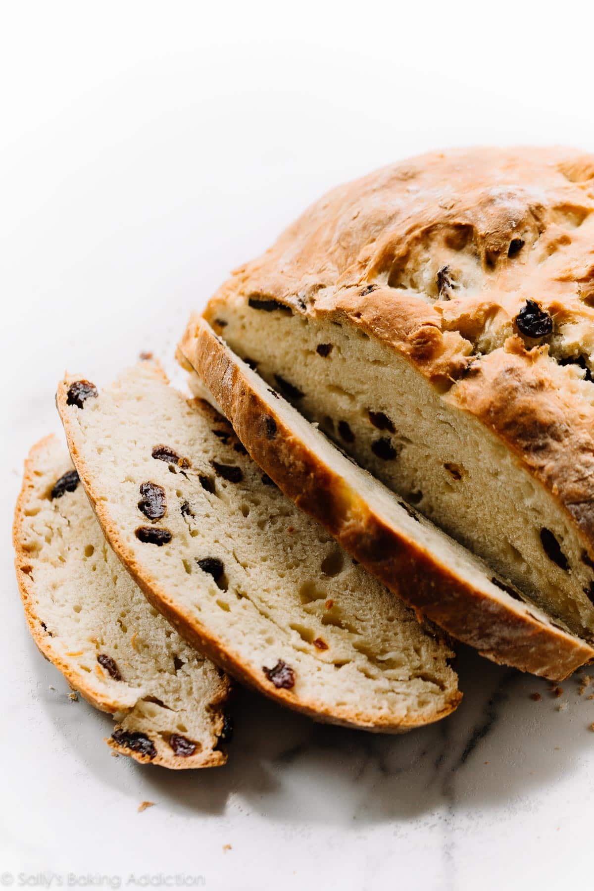 Irish soda bread cut into slices