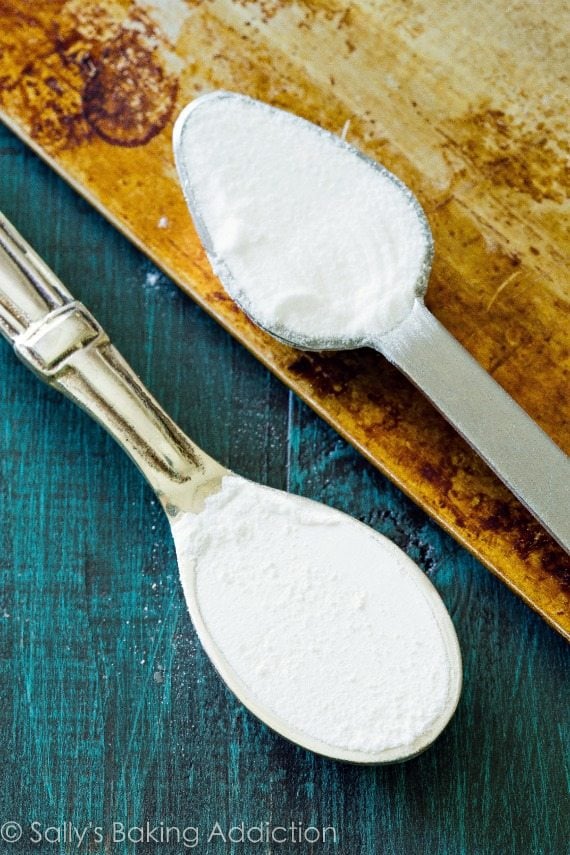 teaspoons of baking powder and baking soda