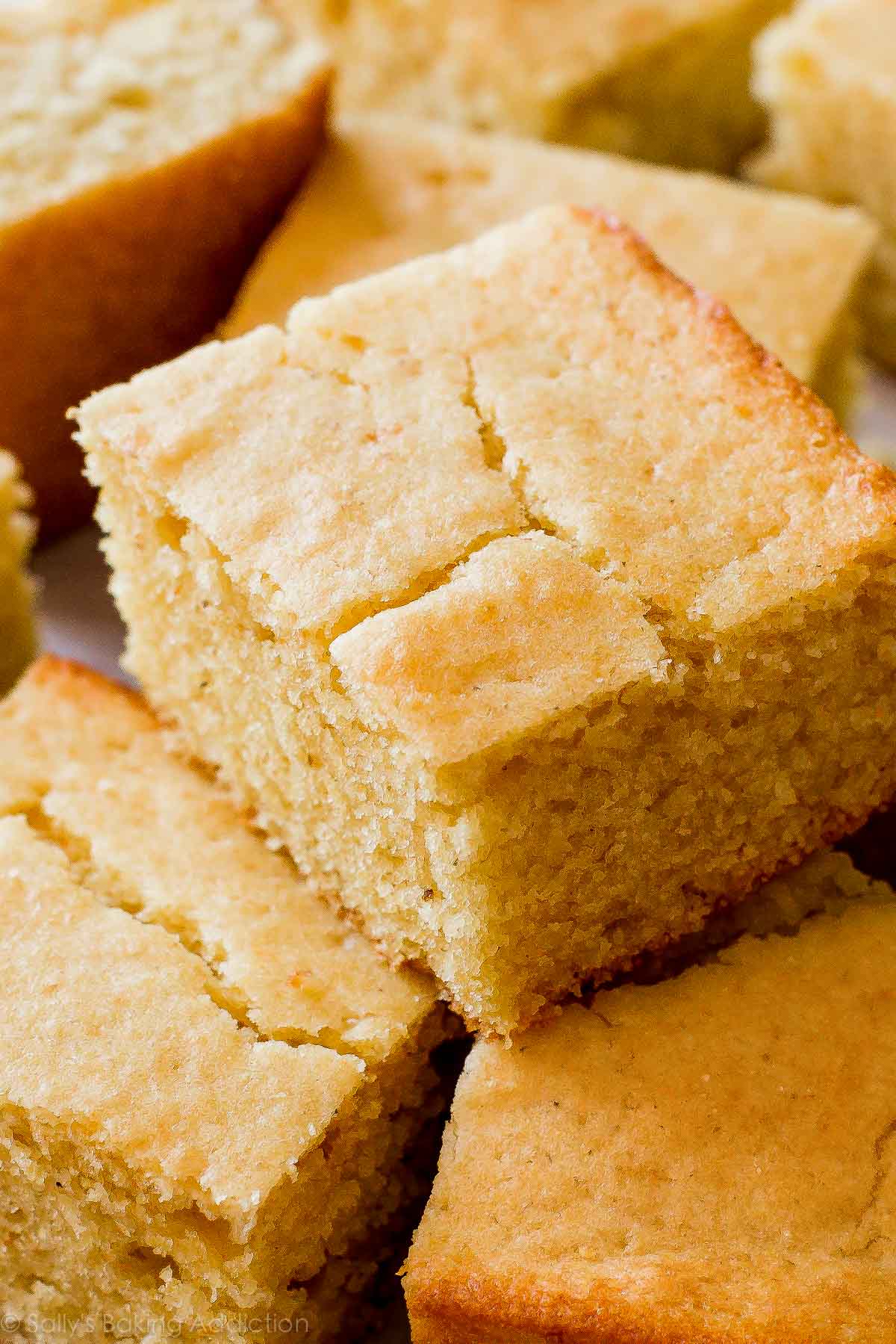 squares of cornbread