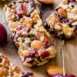 chocolate cherry almond snack bars