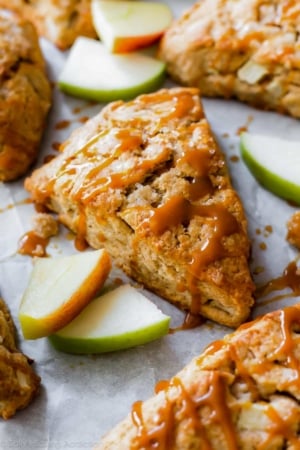 caramel apple cinnamon scones