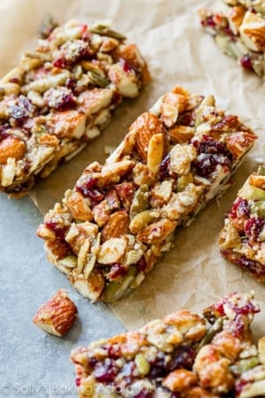 pumpkin seed cranberry snack bars