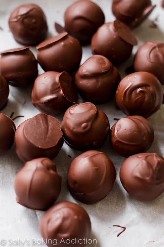 dark chocolate almond truffles