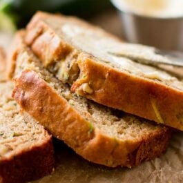 slices of Greek yogurt zucchini bread