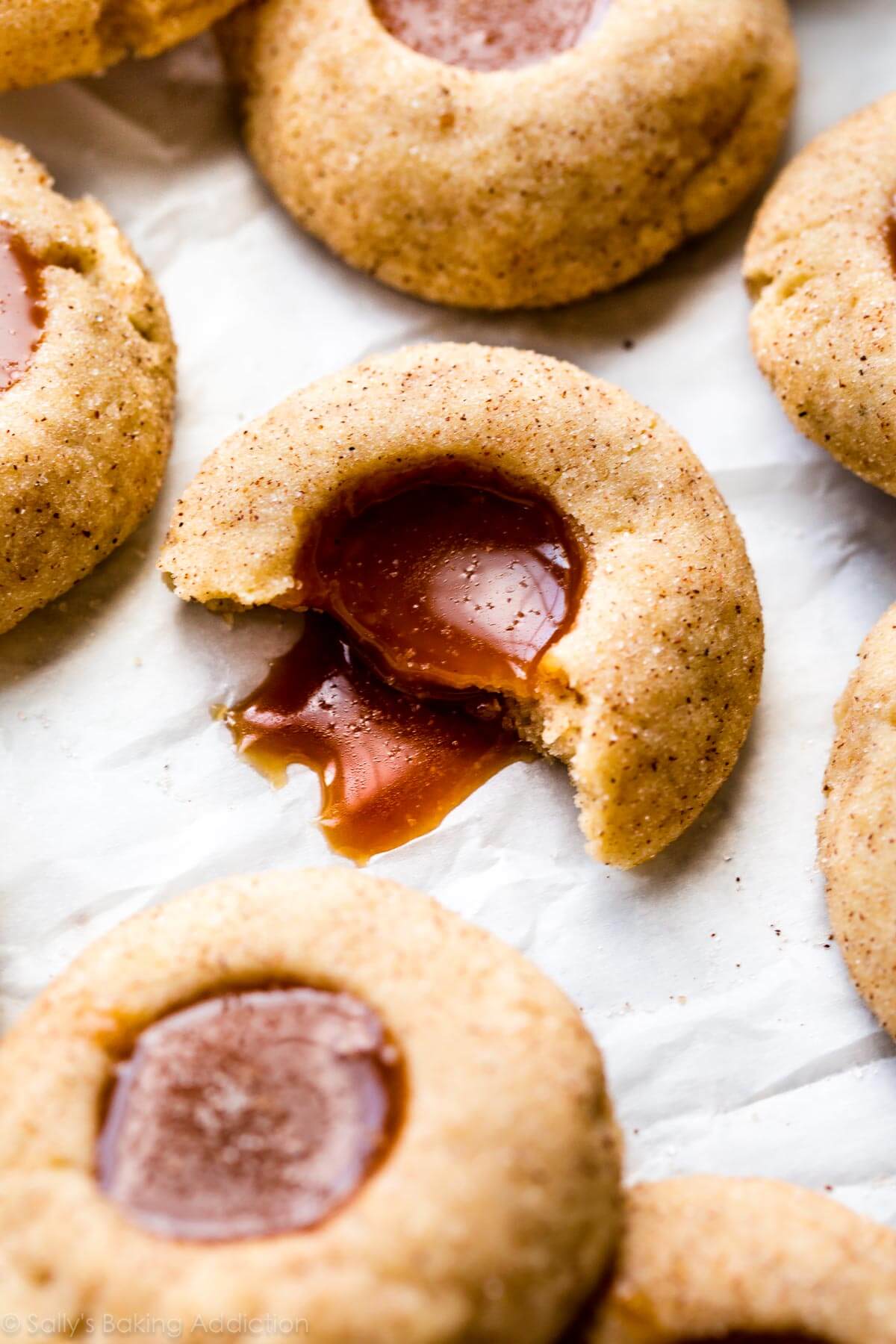 caramel apple spice thumbprints