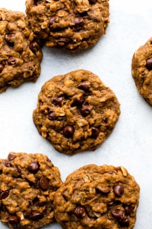 pumpkin oatmeal chocolate chip cookies