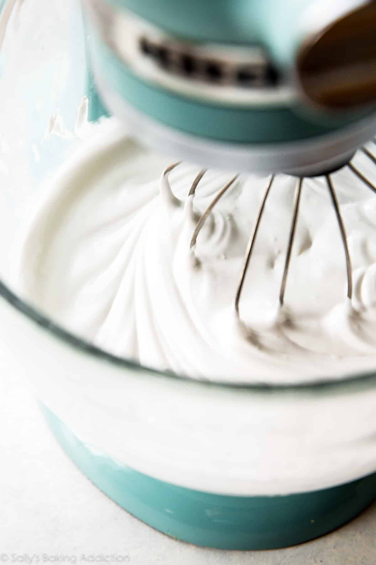 royal icing in mixing bowl