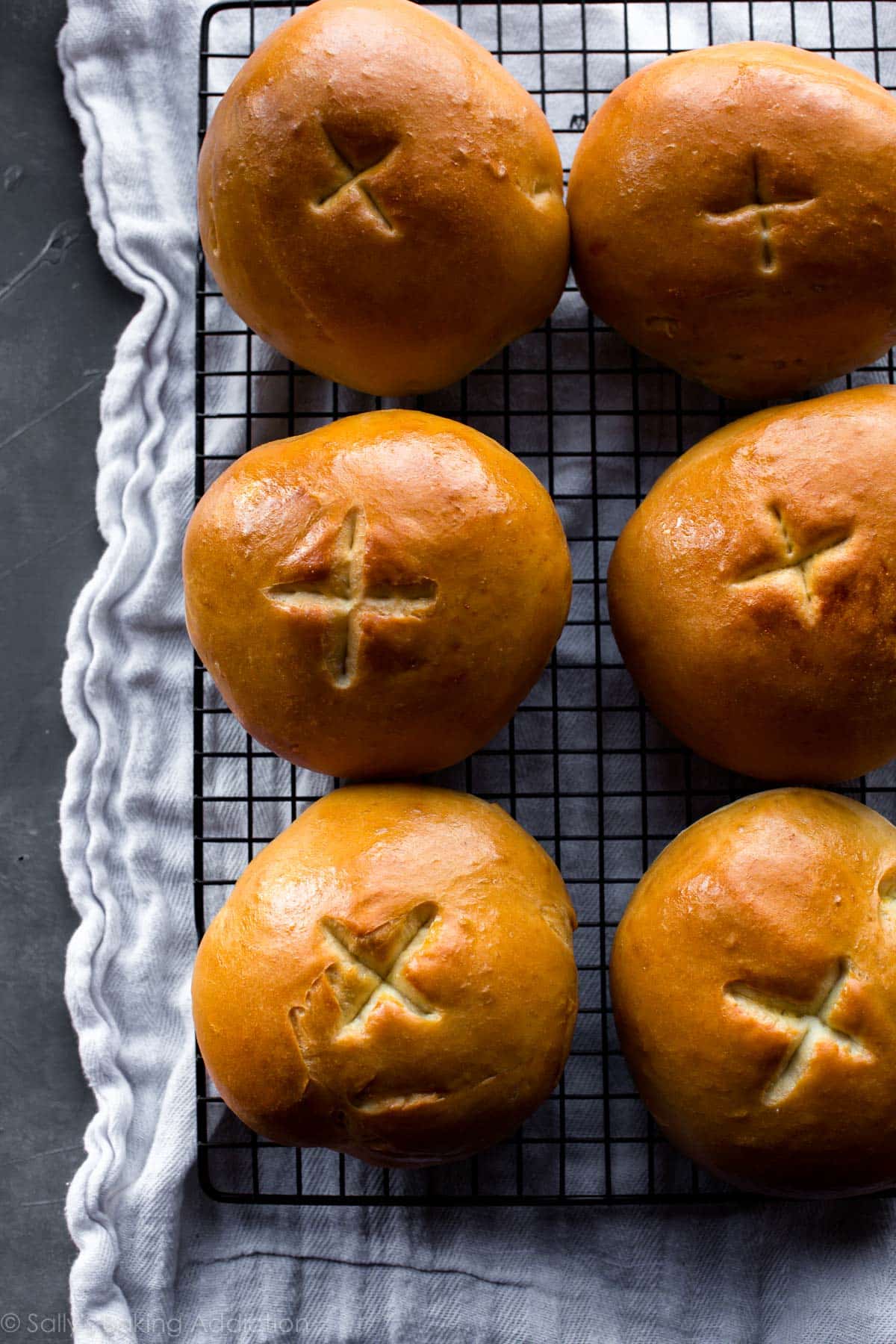 Bread bowls on cooling rack