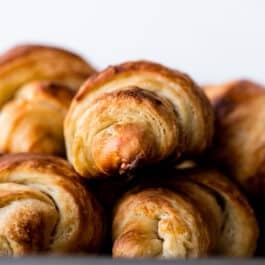 homemade croissants on a platter