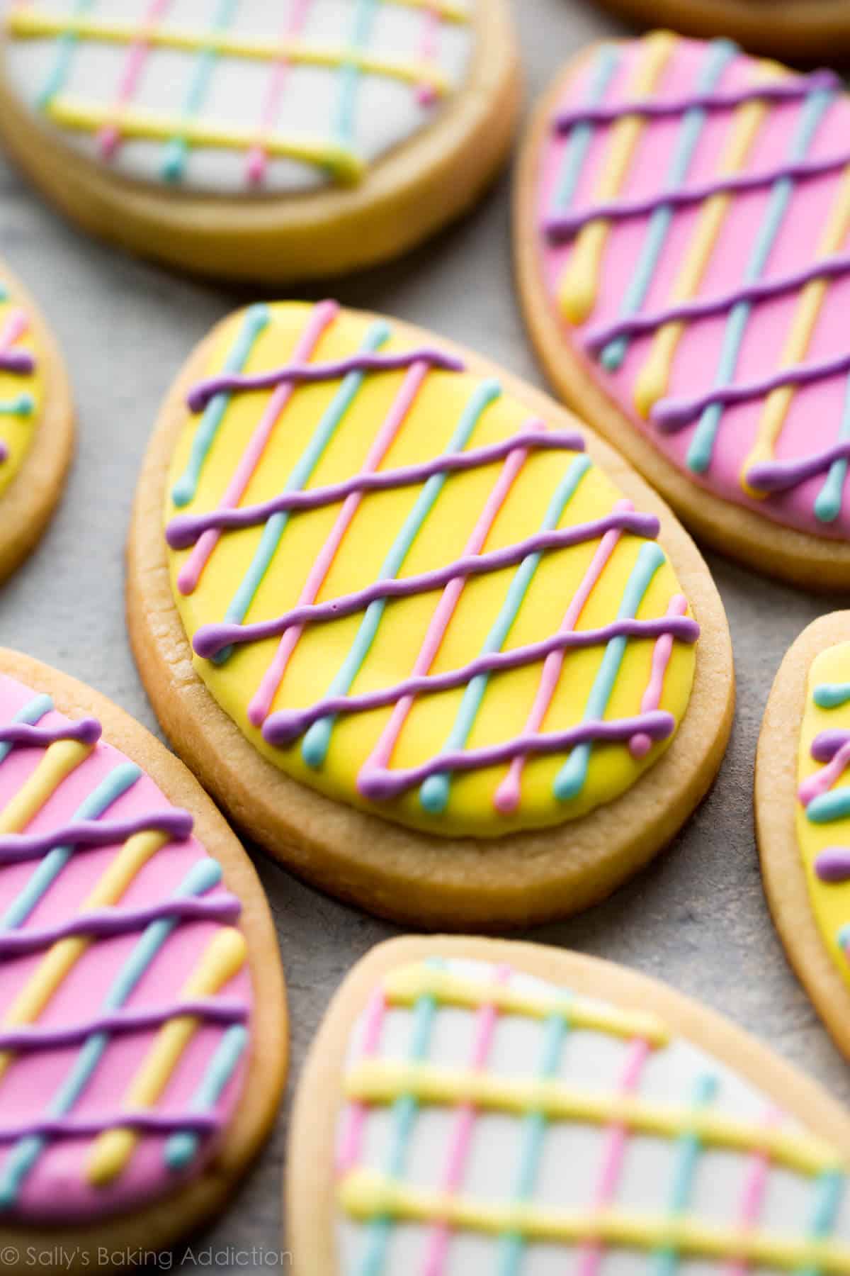 Easter egg sugar cookies