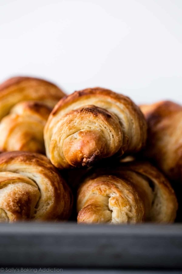 homemade croissants on a platter