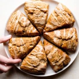 plate of pumpkin scones