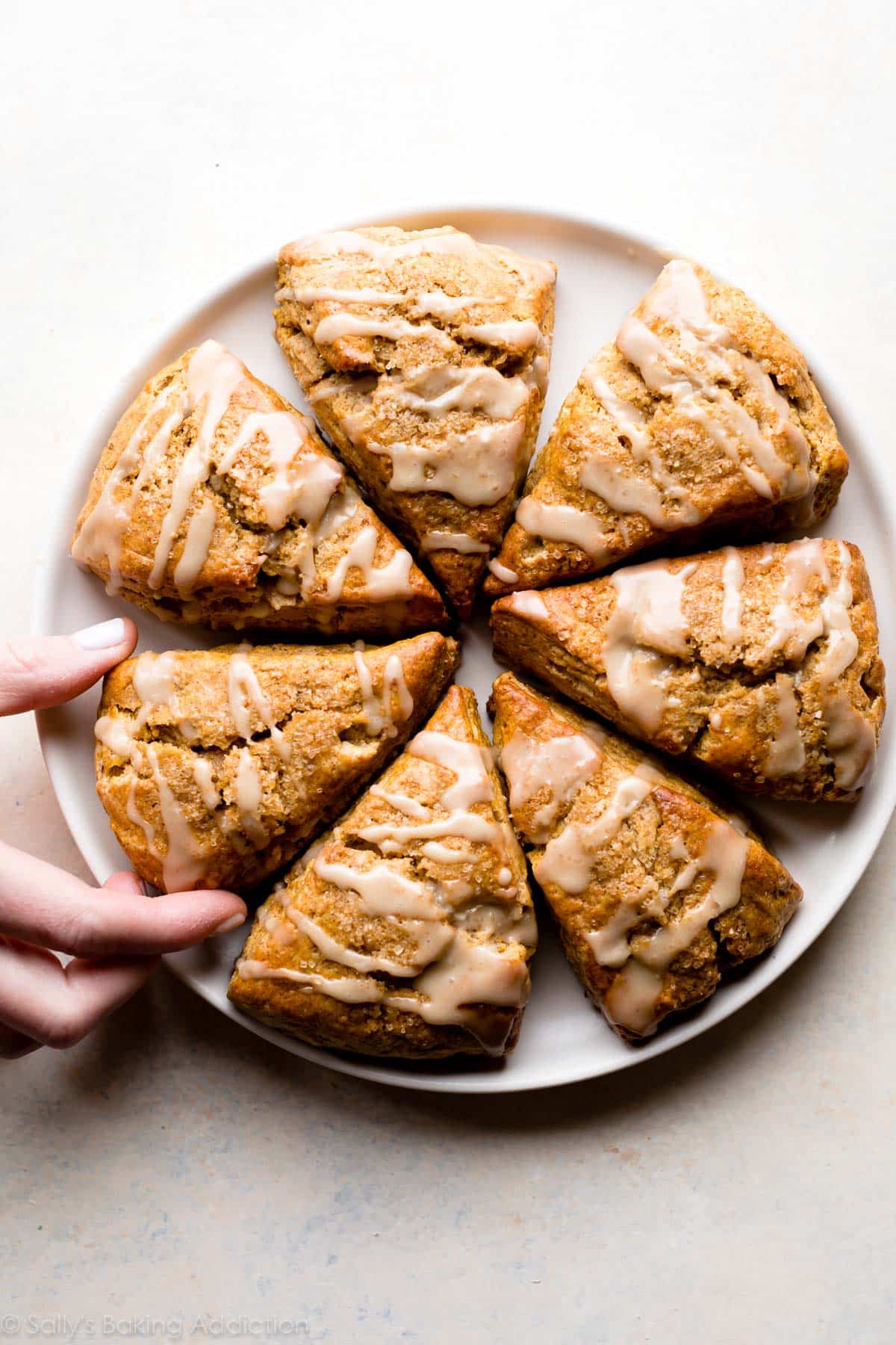 plate of pumpkin scones