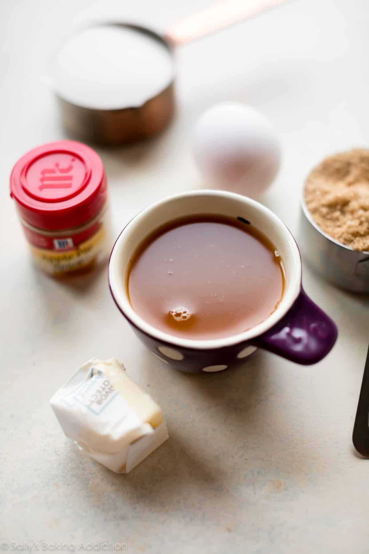 Ingredients for apple cider donuts