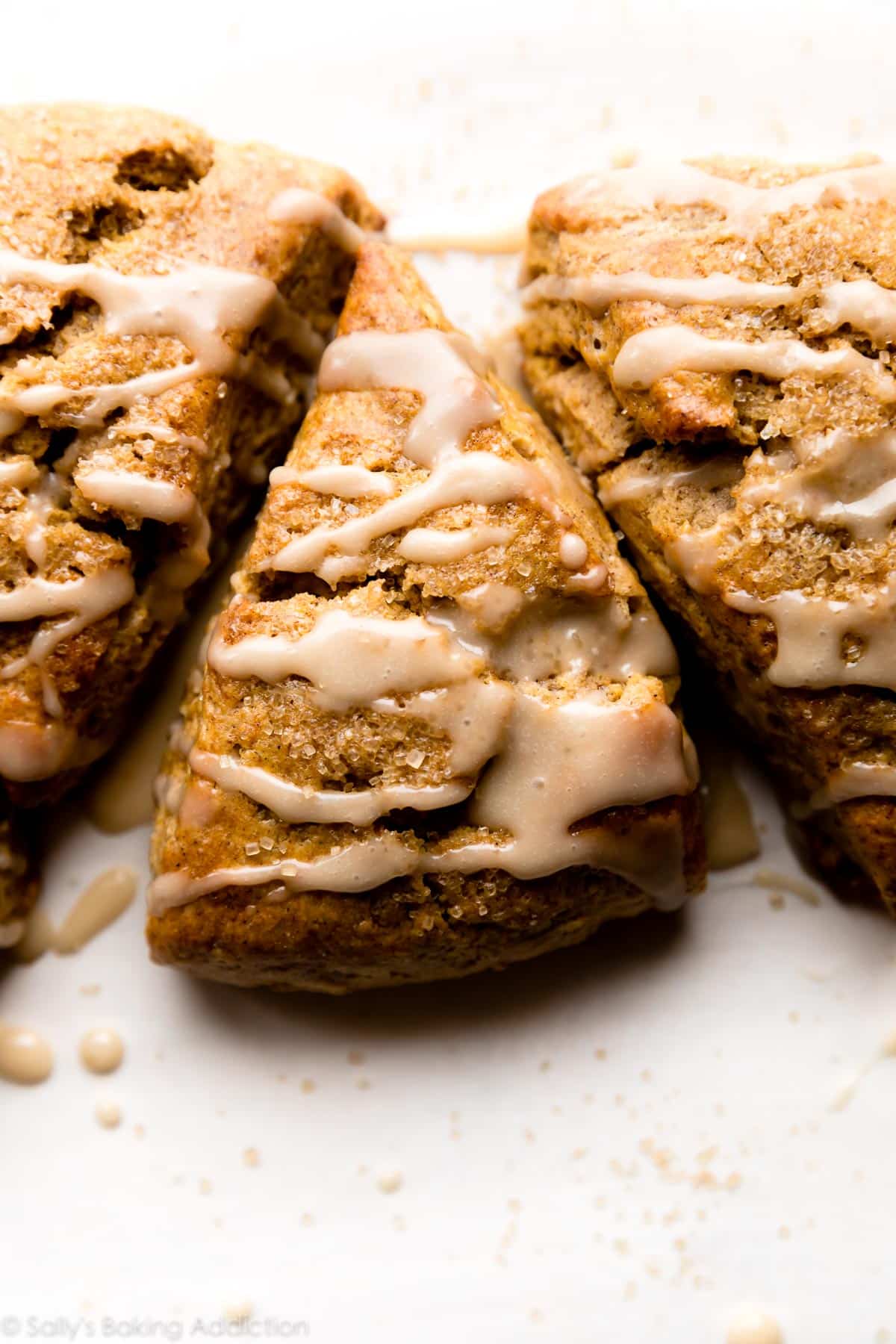 pumpkin scones with maple icing