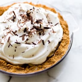 banoffee pie with whipped cream on top