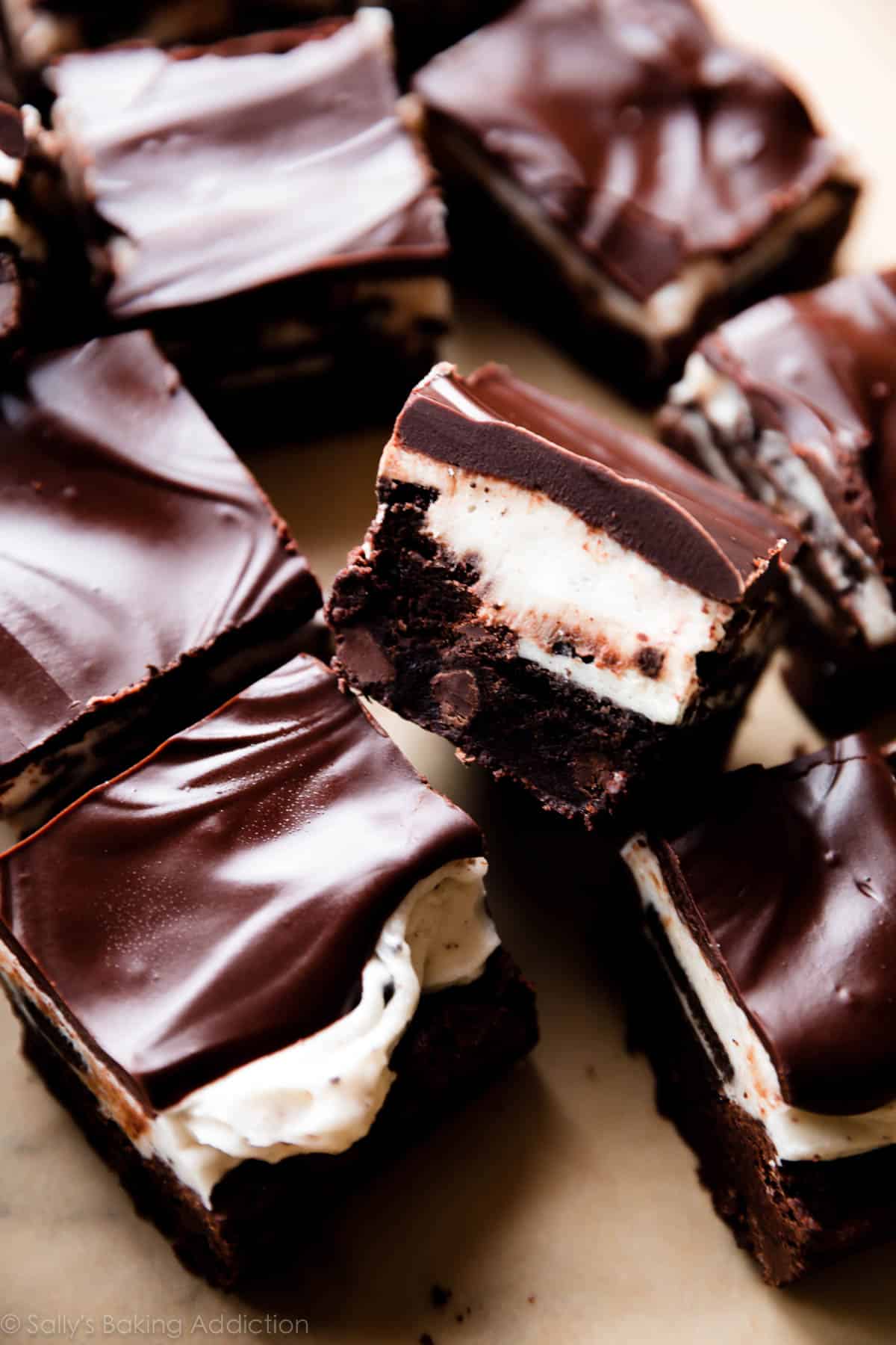 Cookies and cream Oreo brownies with chocolate topping