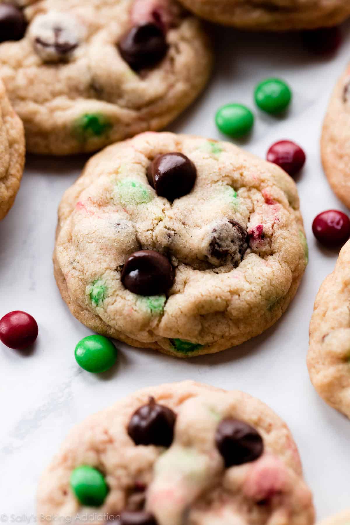 Christmas M&M Cookies