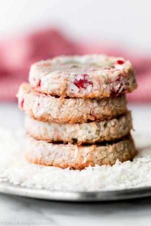 stack of Santa's whiskers cookies