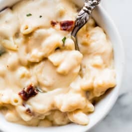 Bowl of homemade mac and cheese