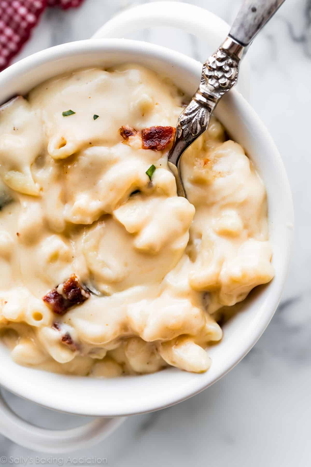 Bowl of homemade mac and cheese