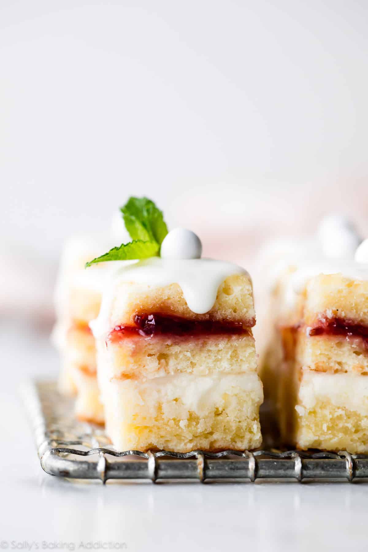 Lemon berry petit fours