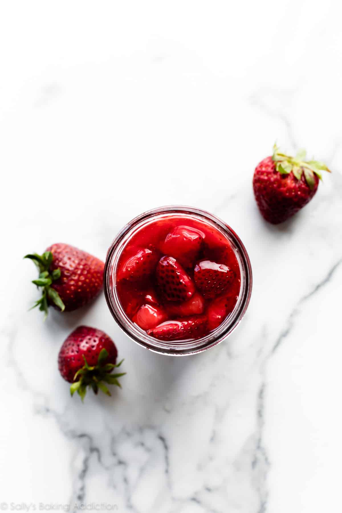 strawberry sauce topping