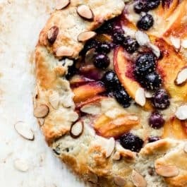 blueberry peach frangipane galette