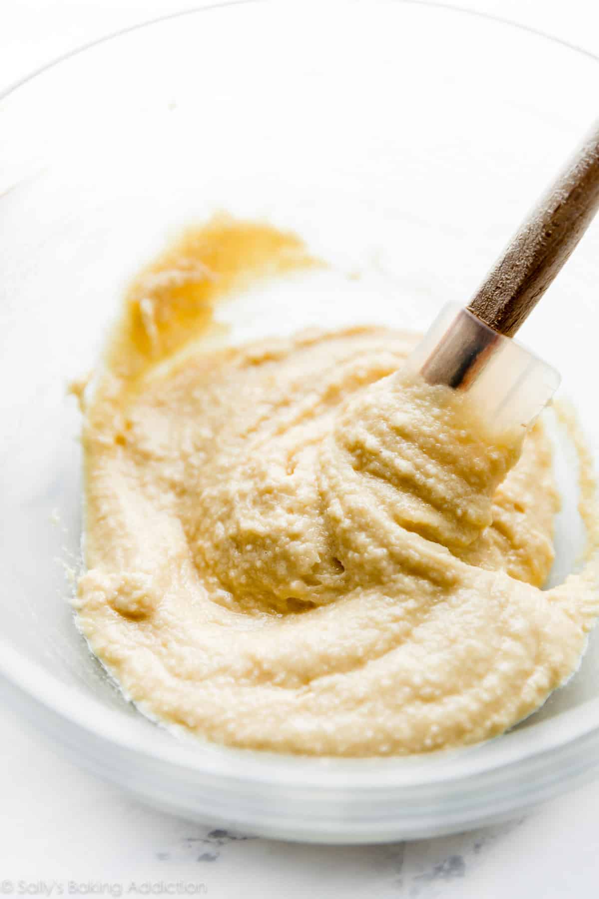 frangipane almond cream in glass bowl