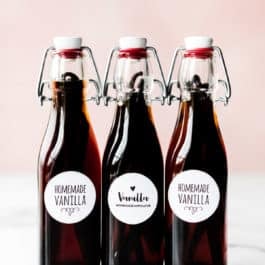 3 bottles of homemade vanilla extract