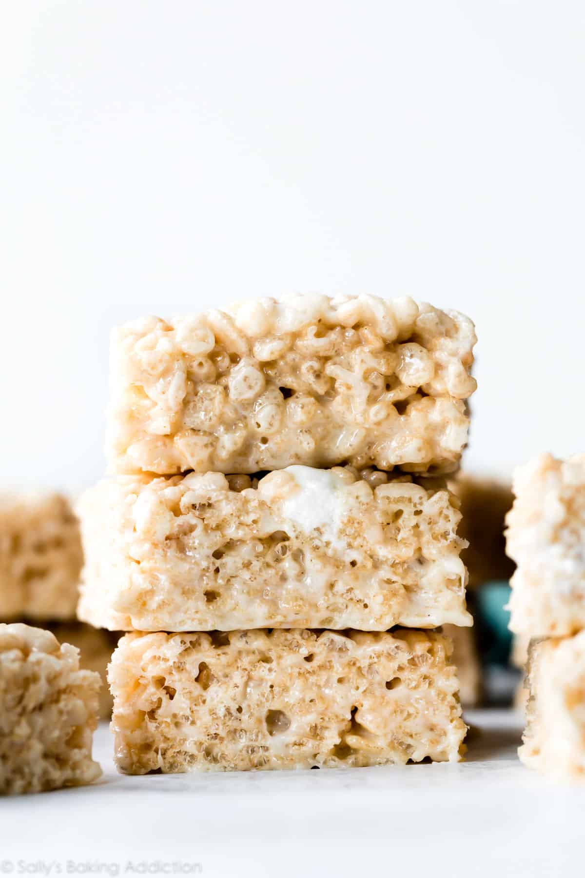 Stack of rice krispie treats