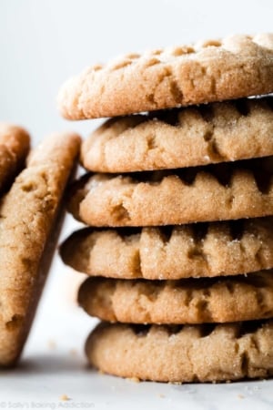 stack of peanut butter cookies