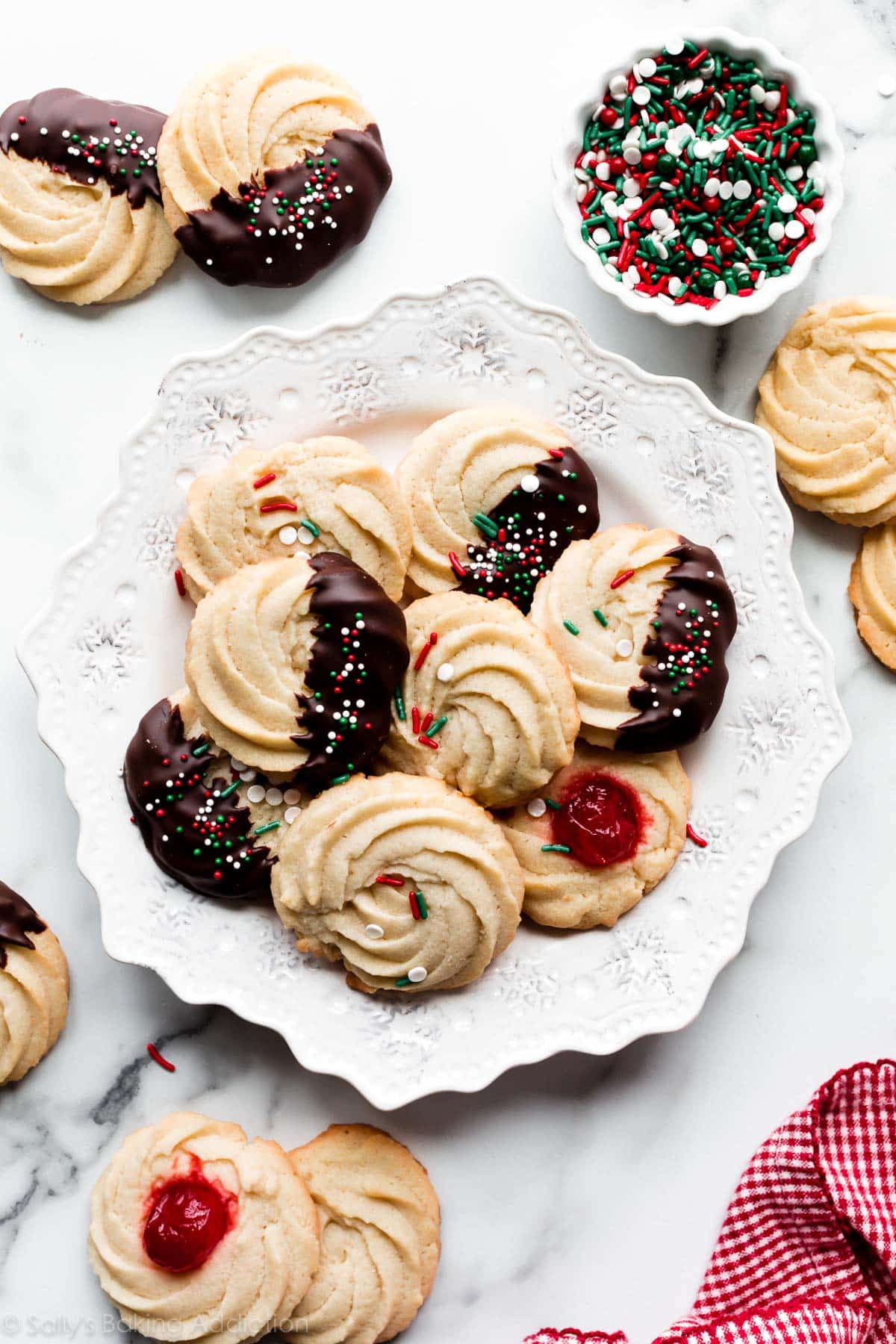 butter cookies with sprinkles