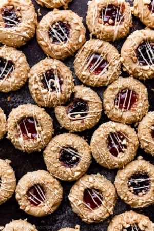 peanut butter jam thumbprints