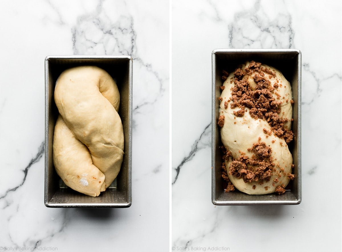 cinnamon babka before baking