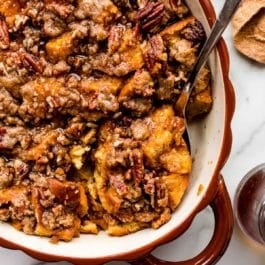 baked pumpkin French toast casserole