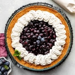 blueberries and cream pie