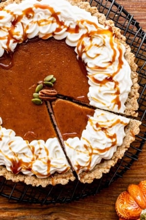 pumpkin tart slice