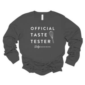 official taste tester long sleeve shirt in asphalt.