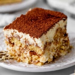 tiramisu slice.