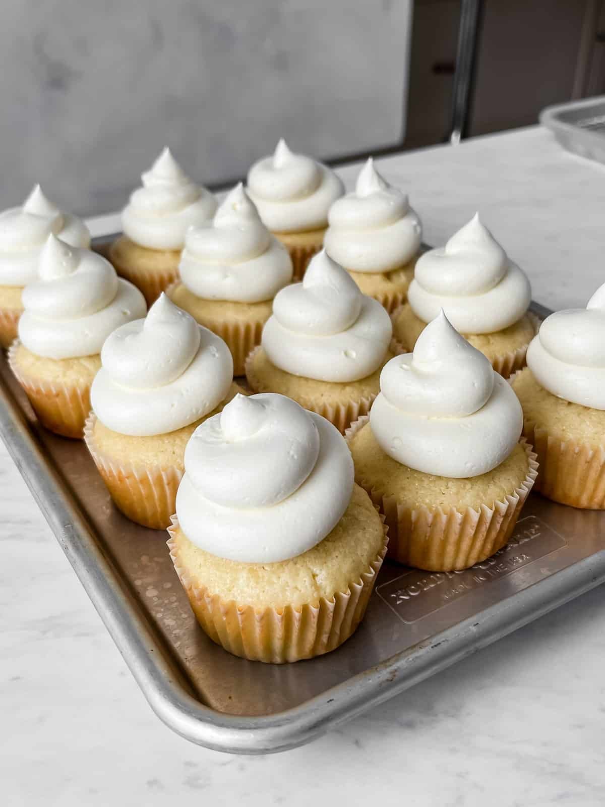 frosted cupcakes.